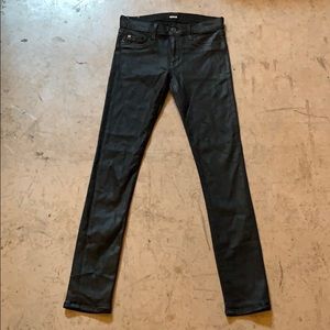 Hudson Krista Super Skinny Leather Jeans